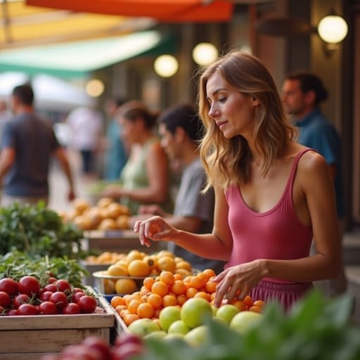After Outdoor Market Shopping